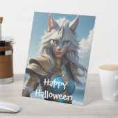 Wicked Blue Mit Augen Cat Sockelschild (In SItu)