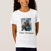 Wicked Blue Mit Augen Cat T-Shirt (Vorderseite)