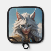 Wicked Blue Mit Augen Cat Topflappen (Vorderseite)