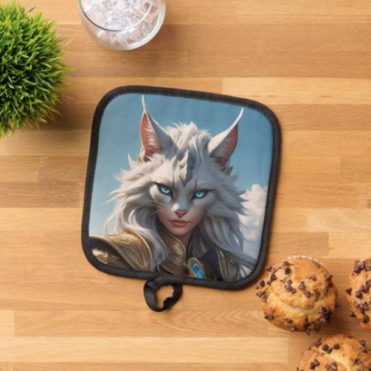Wicked Blue Mit Augen Cat Topflappen