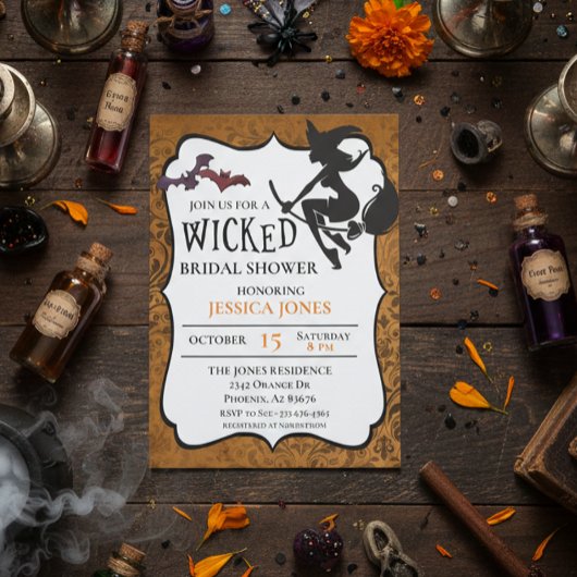 Wicked Brautparty Halloween Oktober Einladung