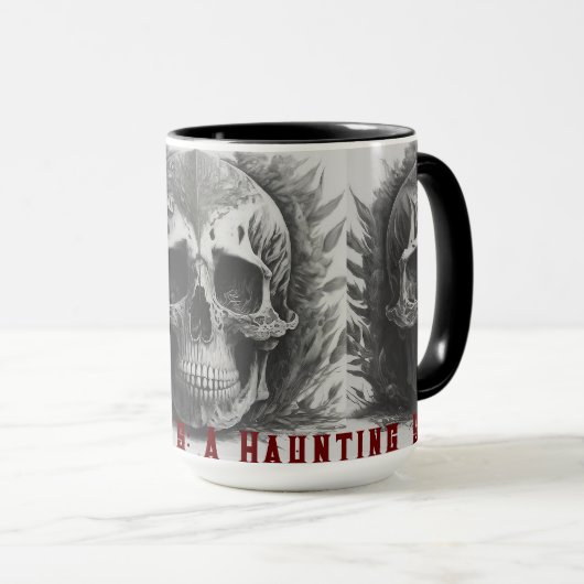 "Wicked Brews: A Haunting Sip" Halloween-Kaffeetas Tasse (VorderseiteRechts)