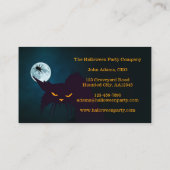Wicked Cat Halloween-Party Business Card Visitenkarte (Rückseite)