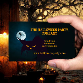 Wicked Cat Halloween-Party Business Card Visitenkarte