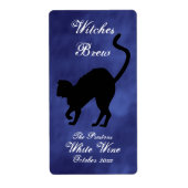 Wicked Cat in Lila Haze Hexen Brew Wine Label (Vorne)