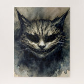 Wicked Cat Lächeln Wasserfarben Artwork Puzzle (Vertikal)