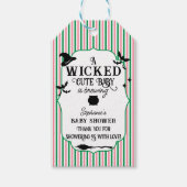 Wicked Cute Baby is Brewing Halloween Baby Shower Geschenkanhänger (Vorderseite)