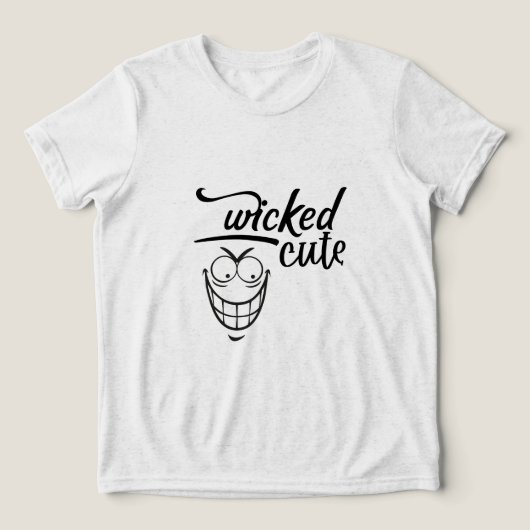 wicked cute design Tri-Blend shirt (Design Vorderseite)