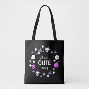 Wicked Cute Geist Modernes Monogramm Halloween Tasche
