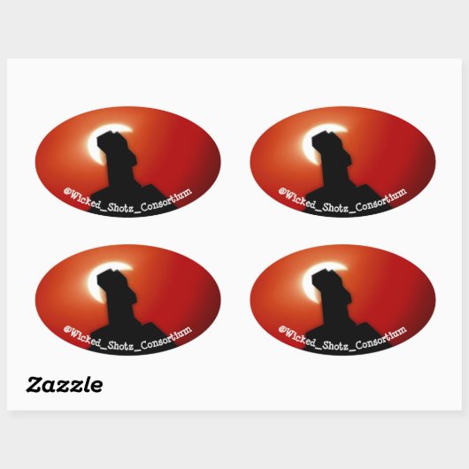 Wicked Eclipse Ovaler Aufkleber (Blatt)