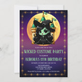 Wicked Fun Green Hexe Halloween Geburtstag Einladung (Vorderseite)