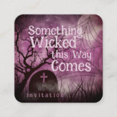 Wicked Fun Halloween Wedding Mini Cards Quadratische Visitenkarte (Vorderseite)