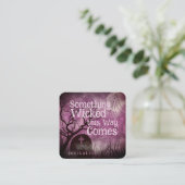 Wicked Fun Halloween Wedding Mini Cards Quadratische Visitenkarte (Stehend Vorderseite)