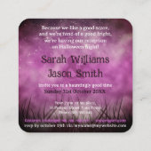 Wicked Fun Halloween Wedding Mini Cards Quadratische Visitenkarte (Rückseite)