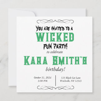 Wicked Fun Party Einladung