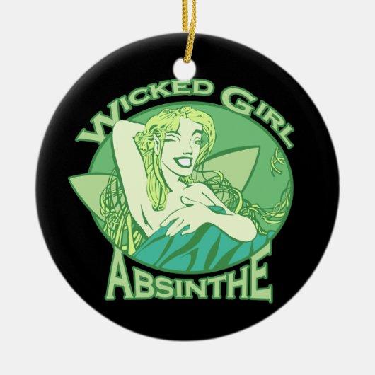 Wicked Girl Absinthe Keramikornament (Vorne)