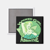 Wicked Girl Absinthe Magnet (Vorderseite/Rückseite)