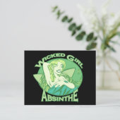 Wicked Girl Absinthe Postkarte (Stehend Vorderseite)