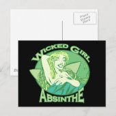 Wicked Girl Absinthe Postkarte (Vorne/Hinten)