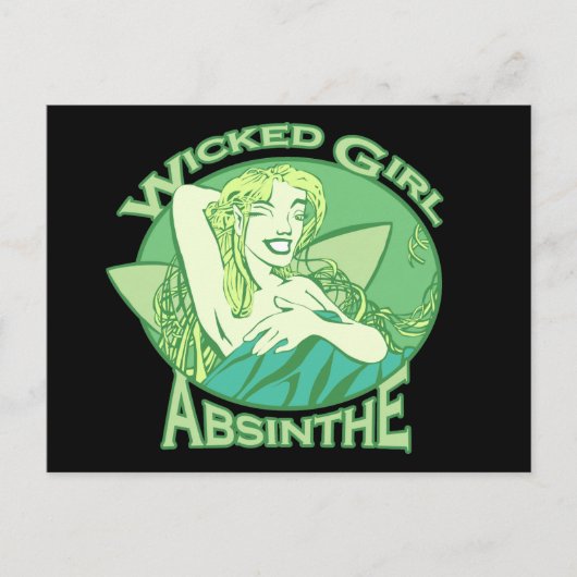 Wicked Girl Absinthe Postkarte (Vorderseite)