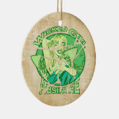 Wicked Girl Absinthe Vintag Keramikornament (Rechts)
