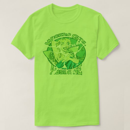 Wicked Girl Absinthe Vintag T-Shirt (Design vorne)