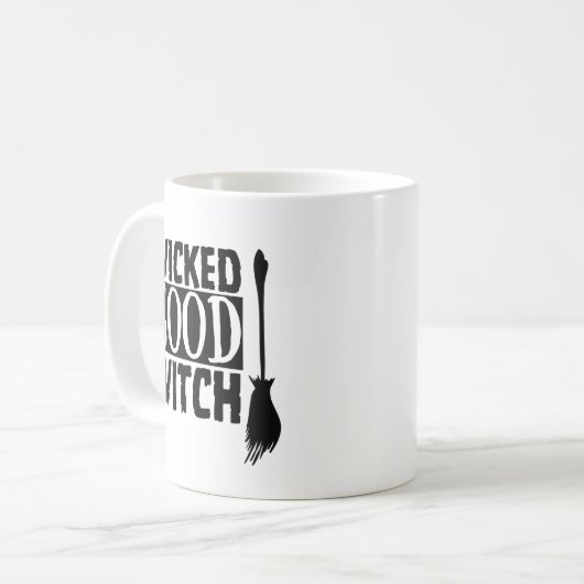 Wicked Good Hexe Funny Halloween Kaffeetasse (Vorderseite Links)