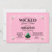 Wicked Good Time Pink Geburtstagsparty Einladung (Vorderseite)