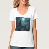 Wicked Gothic Vampire Glow Tee 🌕🦇 (Vorderseite)