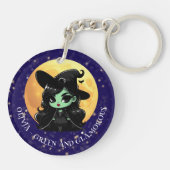 Wicked Green Glam Personalized Name Schlüsselanhänger (Rückseite)