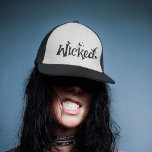 Wicked Halloween Funny Witch  Truckerkappe<br><div class="desc">Unleash your 'Wicked' side this Halloween and make a bewitching statement. It's the must-have tee for spooky season,  perfect for tricks and treats. Grab this witchcraft-inspired design and make this Halloween a wickedly fun one!</div>