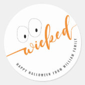 Wicked Halloween Fvor Leckerei Bag Runder Aufkleber (Vorderseite)