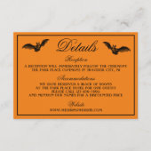 Wicked Halloween Orange Black Gothic Wedding Begleitkarte (Vorderseite)