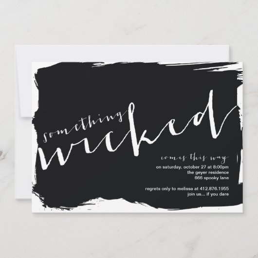 Wicked - Halloween-Party Einladung (Vorderseite)