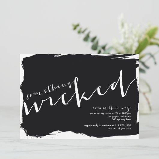 Wicked - Halloween-Party Einladung (Stehend Vorderseite)