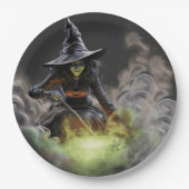 Wicked Halloween Stirring Boiling Cauldron Pappteller (Vorderseite)