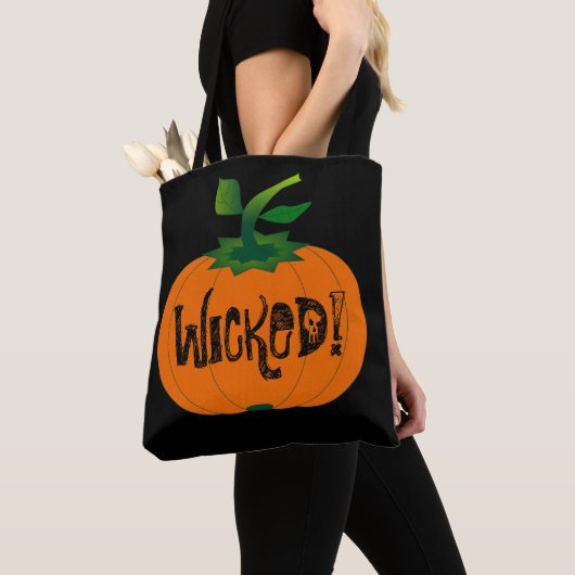 Wicked Happy Halloween Black Orange Pumpkin Tasche (Von Nahem)