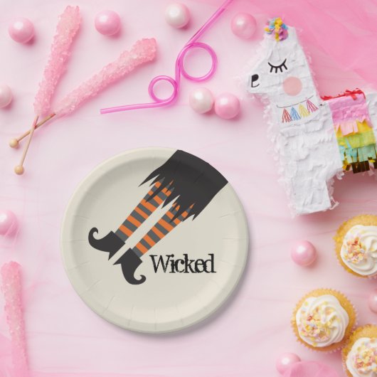 Wicked Hexe Funny Halloween Pappteller (Party)