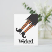 Wicked Hexe Funny Halloween Postkarte (Stehend Vorderseite)
