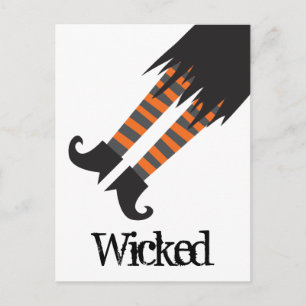 Wicked Hexe Funny Halloween Postkarte