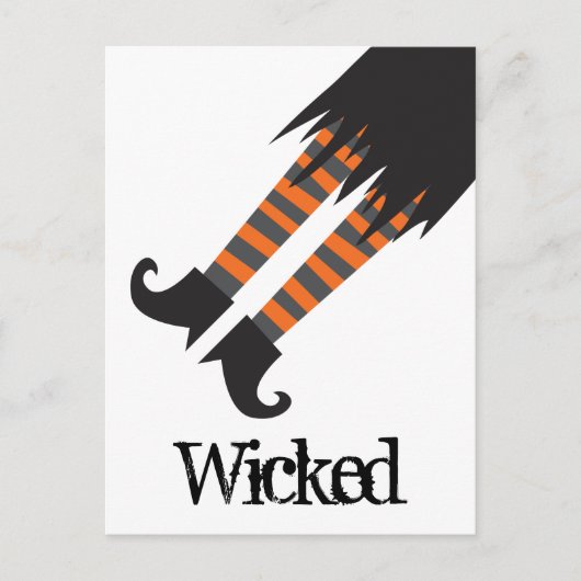 Wicked Hexe Funny Halloween Postkarte (Vorderseite)