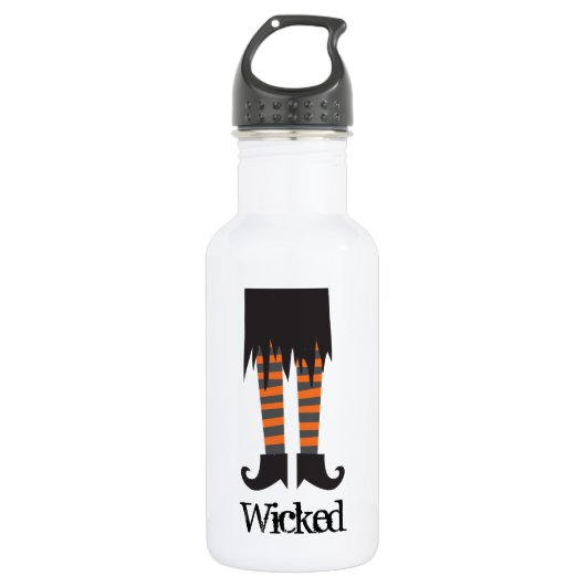 Wicked Hexe Funny Halloween Trinkflasche (Vorderseite)