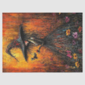 Wicked Hexe in Large Hat Decoupage Seidenpapier (Vorderseite)