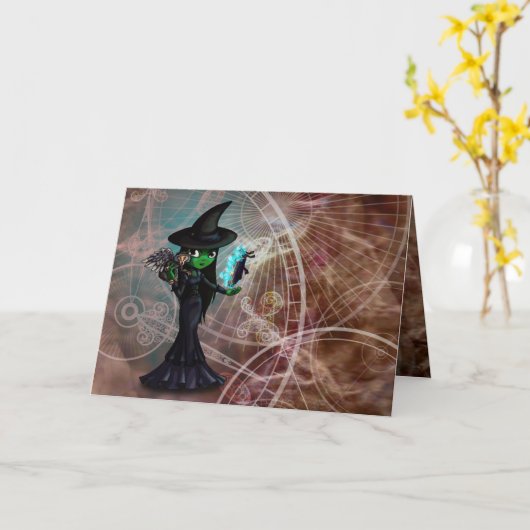 Wicked Hexe Karte (Gelbe Blume)