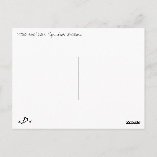 Wicked Hexe Melted Postkarte (Rückseite)