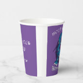 Wicked Hexe on T-Rex Illustration Halloween-Party Pappbecher (Rechts)