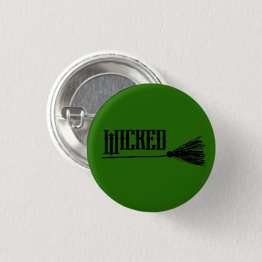 Wicked Hexe Personalisiert Broomstick-Button Button (Vorne & Hinten)