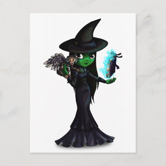 Wicked Hexe Postkarte (Vorderseite)