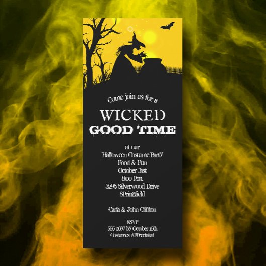 Wicked Hexeha Halloween Einladung