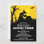 Wicked Hexeha Halloween Einladung (Vorderseite)